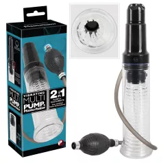   You2Toys - pompă pentru penis și masturbator 2în1 - transparent