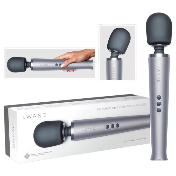 le Wand - vibrator masaj reîncărcabil premium - argintiu