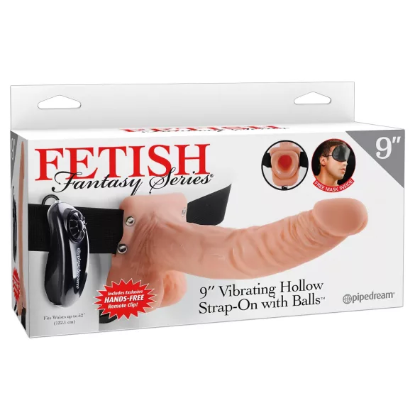 Fetish Strap-on 9 - vibrator strap-on cu prindere - culoare naturală