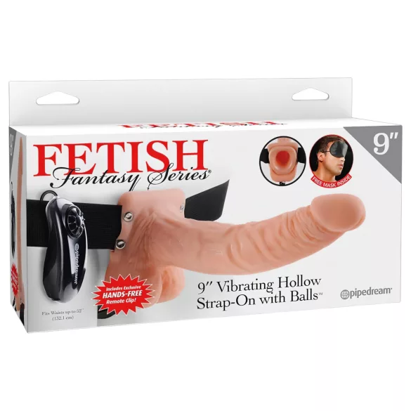 Pipedream - Fetish Strap-on 9 - vibrator cu ham, atașabil (culoare naturală)