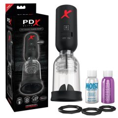   PDX Elite Tip Teazer - pompa automată și vibrator pentru gland (negru)