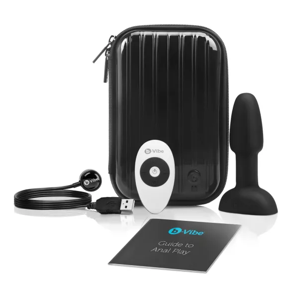 b-Vibe Rimming - vibrator anal cu bile rotative - negru