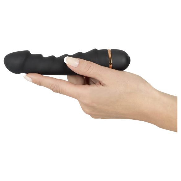 You2Toys - Vibrator flexibil cu striații - silicon negru