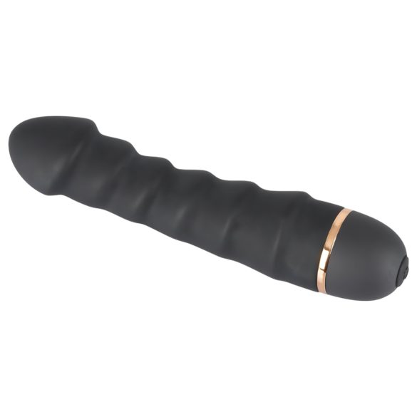 You2Toys - Vibrator flexibil cu striații - silicon negru