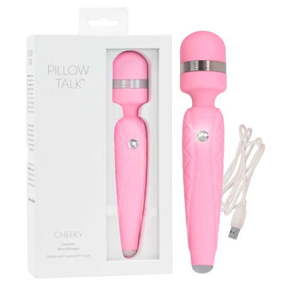 Pillow Talk Cheeky Wand - vibrator de masaj cu acumulatori (roz)