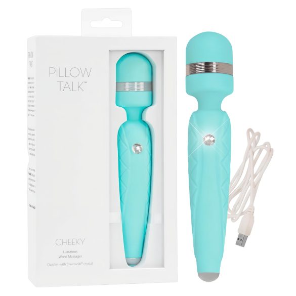 Pillow Talk Cheeky Wand - vibrator de masaj reîncărcabil - turcoaz