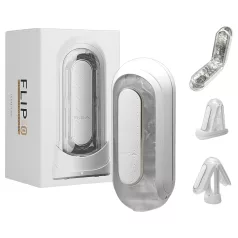 TENGA Flip Zero - masturbator vibrator - alb