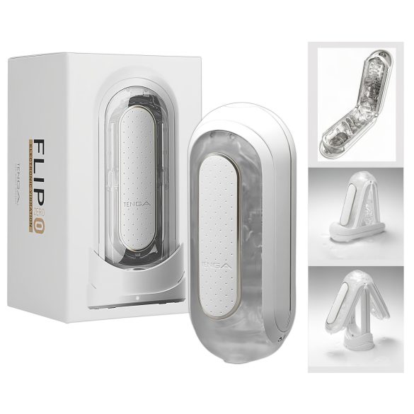 TENGA Flip Zero - masturbator vibrator - alb