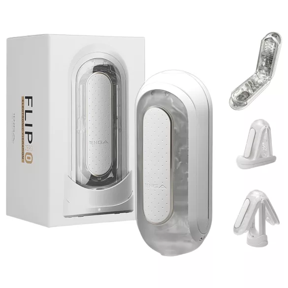 TENGA Flip Zero - masturbator vibrator - alb