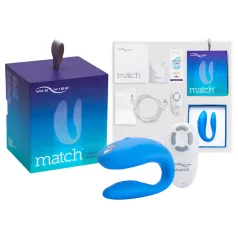   We-Vibe Match - vibrator pentru cuplu impermeabil, reîncărcabil - albastru