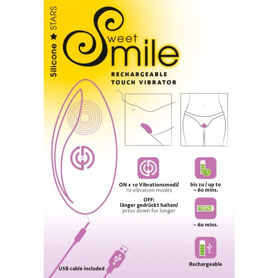 SMILE Touch - vibratoare flexibile pentru clitoris, cu baterie (mov)