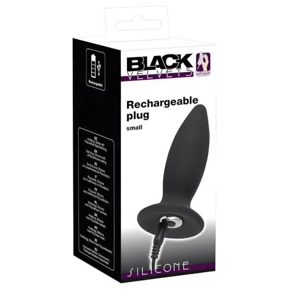 Black Velvets - vibrator anal pentru începători reîncărcabil mic negru