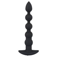   Black Velvet - vibrator anal cu 5 mărgele, cu baterie inclusă (negru)