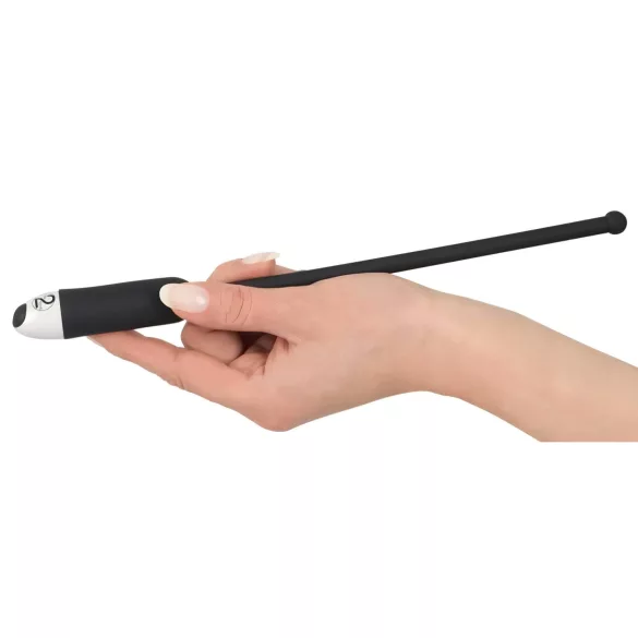 You2Toys - dilatator uretral cu vibrații - silicon negru 8-11mm