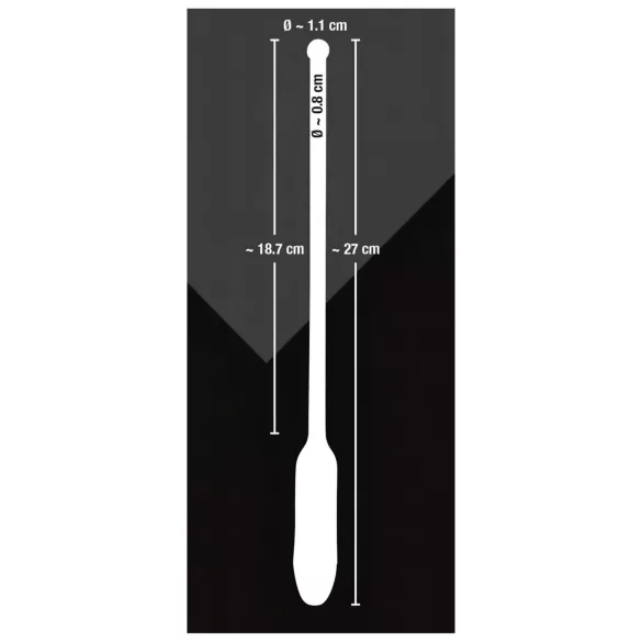 You2Toys - dilatator uretral cu vibrații - silicon negru 8-11mm