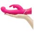 Happyrabbit G-spot - vibrator roz impermeabil cu braț clitoral