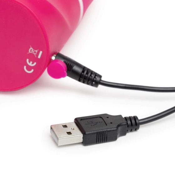 Happyrabbit G-spot - vibrator rezistent la apă, reîncărcabil, cu baghetă (roz)