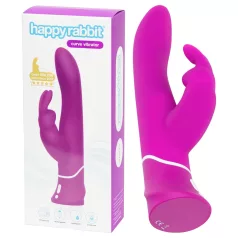   Happyrabbit Curve - vibrator clitoral rezistent la apă cu braț - mov