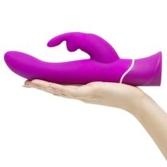   Happyrabbit Curve - vibrator impermeabil, cu stimulator clitoridian încorporat și baterie (violet)