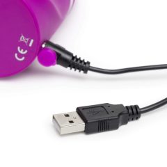   Happyrabbit Curve - vibrator impermeabil, cu stimulator clitoridian încorporat și baterie (violet)