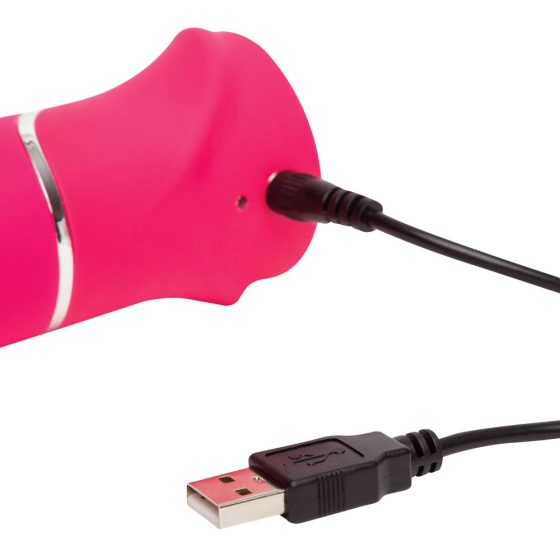 Happyrabbit Thrusting - Vibrator de împingere cu pârghie reîncărcabilă și rotativă (roz)