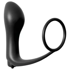  Pipedream - Analfantasy - vibrator anal de deget cu inel penian (negru)