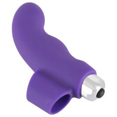 SMILE Finger - mini vibrator din silicon ondulat (mov)