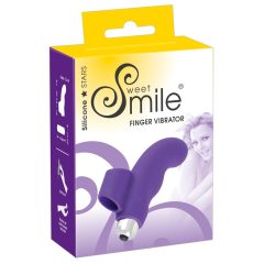   SMILE Finger - vibrator pentru deget din silicon, cu valuri (mov)
