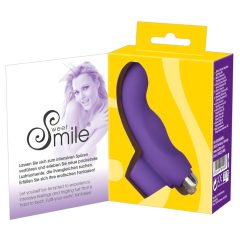   SMILE Finger - vibrator pentru deget din silicon, cu valuri (mov)