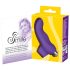 SMILE Finger - vibrator degetar din silicon ondulat (mov)