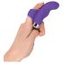 SMILE Finger - vibrator degetar din silicon ondulat (mov)