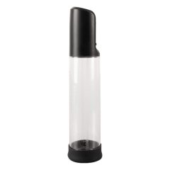   Mister Boner Workout - pompa de penis automată și acumulatorie (transparentă-neagră)