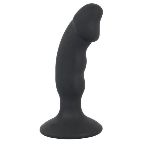 Black Velvet - vibrat de analcu forma de penis, cu baterie (negru)