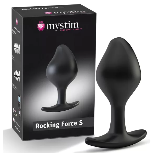 mystim Rocking Force S - dop anal electric - mic (negru)