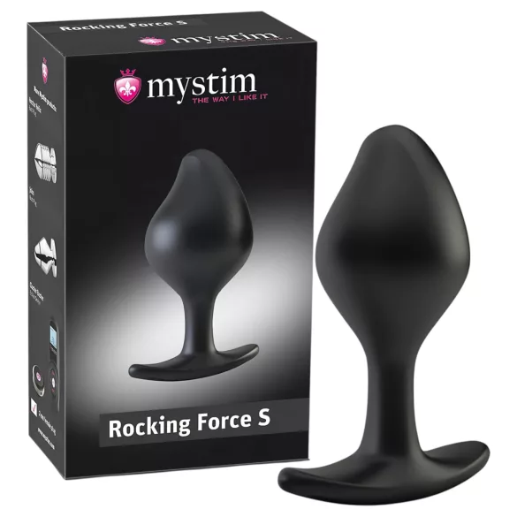mystim Rocking Force S - dop anal electric - mic (negru)