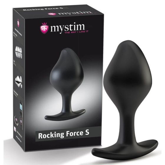 mystim Rocking Force S - dildo electroconic - mic (negru)