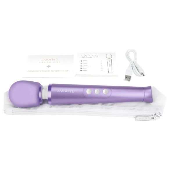 Le Wand Petite - vibrator masaj reîncărcabil exclusivist - mov