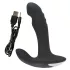 Rebel - vibrator masaj prostată cu bile rotative - silicon negru