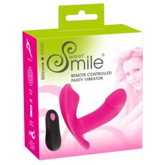   SMILE Panty - vibrator reîncărcabil, cu control radio, pentru fixare (roz)