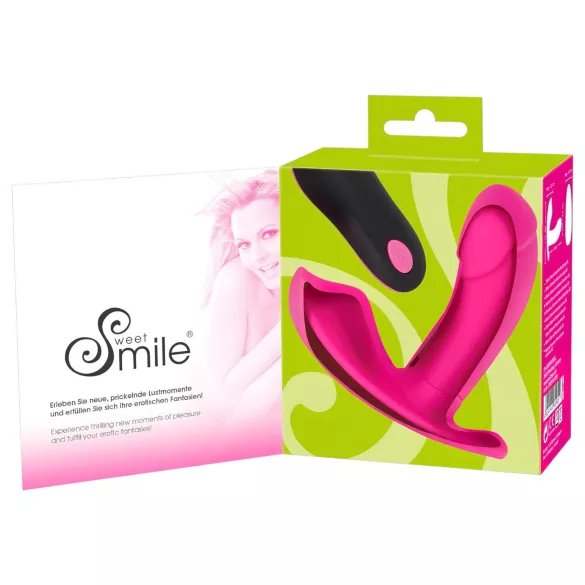 SMILE - Vibrator cu curea wireless reîncărcabil - roz