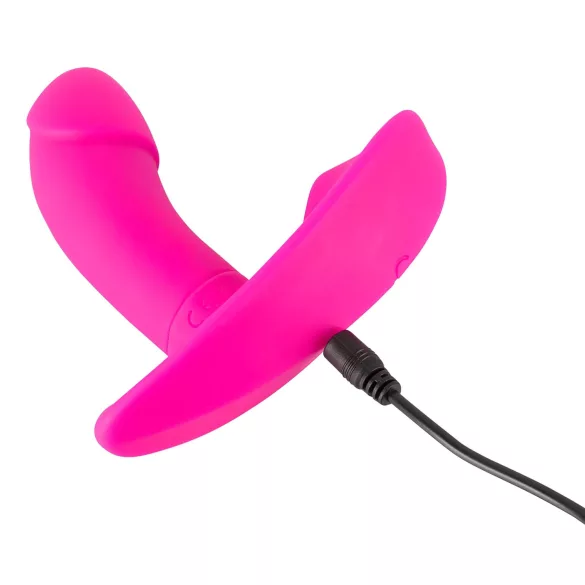 SMILE - Vibrator cu curea wireless reîncărcabil - roz