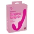 You2Toys - Double2Teaser - vibrator cu prindere fără chingi (roz)