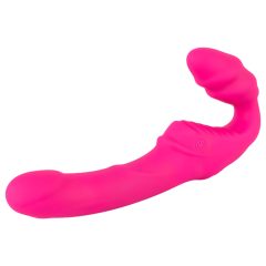 Double2Teaser - Vibrator atașabil fără bretele (roz)
