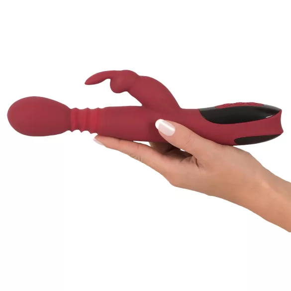 You2Toys Massager - vibrator pentru punctul G cu mișcări de împingere și rotație, cu încălzire (roșu)