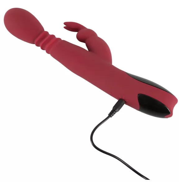 You2Toys Massager - vibrator pentru punctul G cu mișcări de împingere și rotație, cu încălzire (roșu)