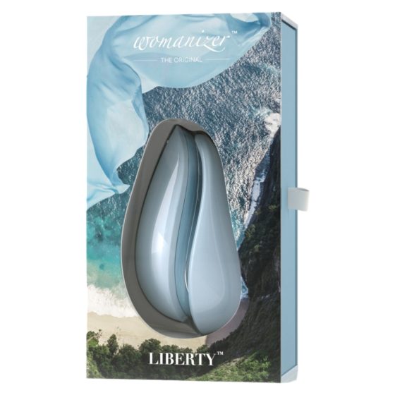Womanizer Liberty - stimulator de clitoris cu undă de aer fără fir (albastru turcoaz)