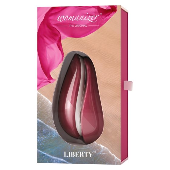 Womanizer Liberty - stimulator de clitoris cu aer pulsatoriu, reîncărcabil (roșu)