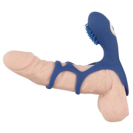 SMILE Couple - manșetă pentru penis cu vibrație și acumulator (albastru)