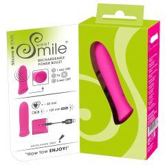   SMILE Power Bullett - vibrator cu prăjină mică, reîncărcabilă și foarte puternică (roz)