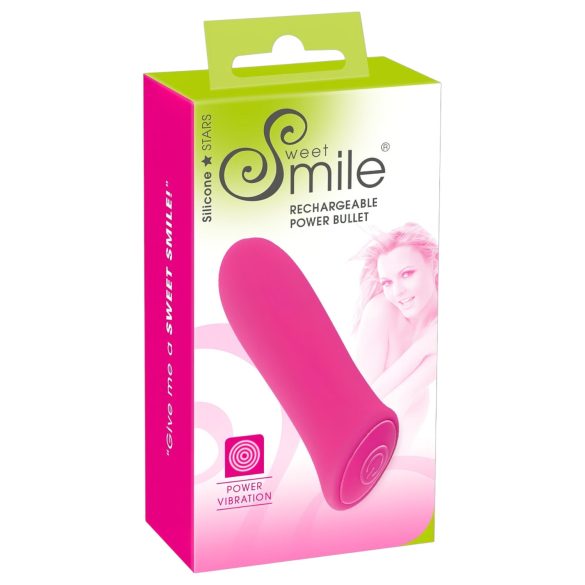 SMILE - mini vibrator puternic reîncărcabil - roz